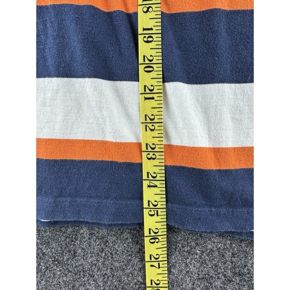 Polo Ralph Lauren Striped Hoodie Mens M Blue Orange White Pony - Picture 8 of 8